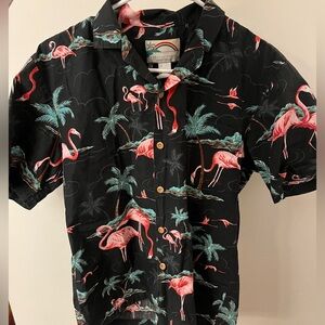 Paradise Found Men's Hawaiian Flamingo Shirt